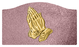 DASHELL-516-GD-SH-OR Gold Praying Hands Shimmer Orchid Background